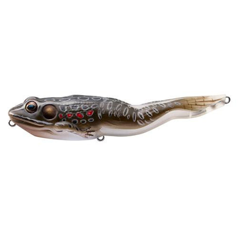 Frog Walking Bait - Freshwater, 4 5-8", #2 Hook, Topwater Depth, Brown-Black