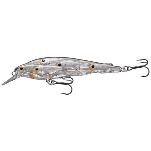 Yearling Baitball Jerkbait - Freshwater, 3 3-4", #4 Hook, 3'-4' Depth, Pearl-Natural