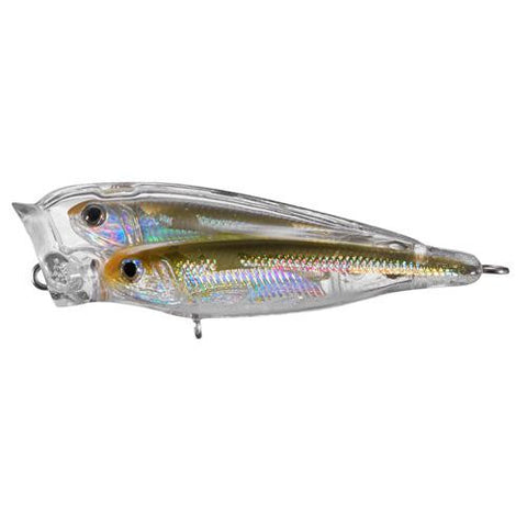 Glass Minnow Juvenile Baitball Popper - Freshwater, 3", #4 Hook, Topwater Depth, Silver-Narural