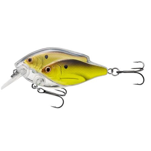 Threadfin Shad Baitball Squarebill - Freshwater, 2 3-8", #6 Hook, 3'-4' Depth, Chartreuse-Black