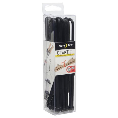 Gear Tie ProPack 12" - Black (Per 12)