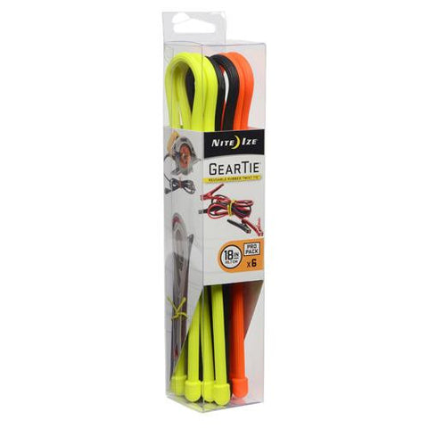 Gear Tie ProPack 18" - Assorted Colors (Per 6)