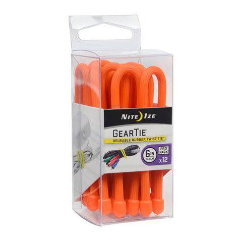 Gear Tie ProPack 6" - Bright Orange (Per 12)