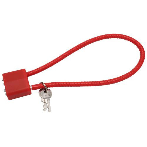 15" CA DOJ Approved Cable Lock - Red