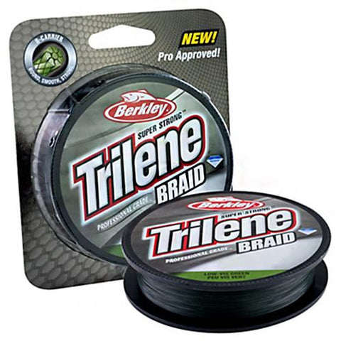 Trilene Braid Professional Grade Superline Line Spool - 150 Yards, 10 lbs Breaking Strength, 2 lb Superline Mono Equiv, Low-Vis Green