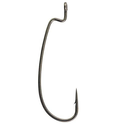 Fusion19 Hooks Offset Worm - Size 4-0, Smoke Satin, Per 6