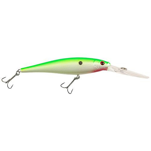 Flicker Minnow Hard Bait - 1 7-8" Length, 2 Hooks, Chartreuse Pearl, Per 1