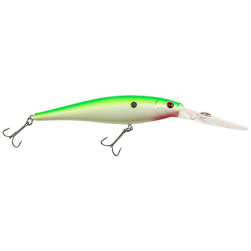 Flicker Minnow Hard Bait - 4 1-2" Length, 2 Hooks, Chartreuse Pearl, Per 1