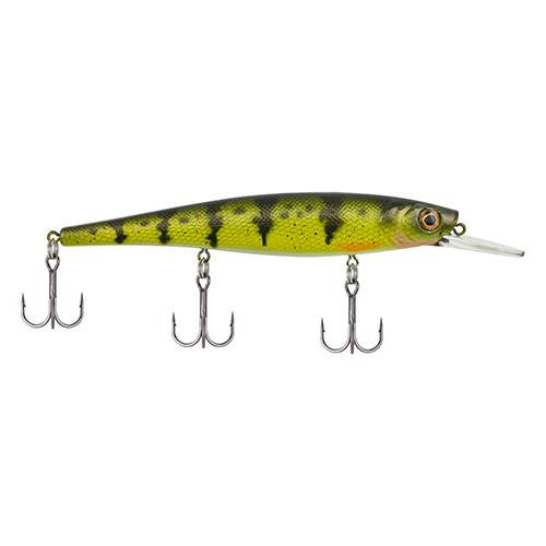 Skinny Cutter 110+ Hard Bait - 4 3-8" Length, 4'-7' Swimming Depth, 3 Hook, Yellow Perch, Per 1