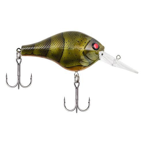 Digger Hard Bait - 2 1-2" Length, 7'-9' Swimming Depth, 2 Hooks, Moss Craw, Per 1