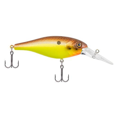 Bad Shad Hard Bait - 2" Length, 5-7' Swimming Depth, 2 Hooks, Brown Mustard, Per 1