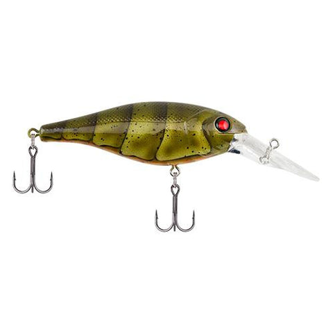 Bad Shad Hard Bait - 2" Length, 5-7' Swimming Depth, 2 Hooks, Moss Craw, Per 1