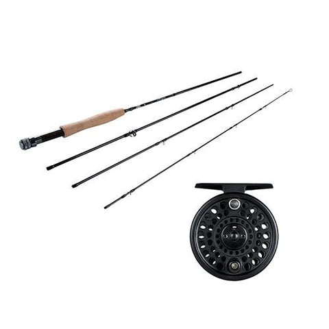 NightHawk Fly Kit - 3-4 Reel Size, 1.1:1 Gear Ratio, 7' Length, 4 Piece Rod, 3wt Line Rating