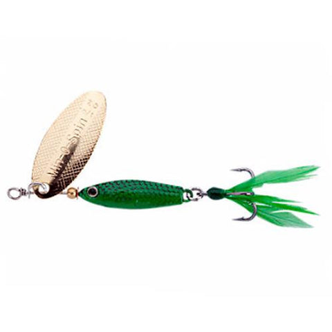 Min-O-Spin Hard Bait - 1-2" Length, Size 12 Hook, 1 Hook, Green Grasshopper, Per 1