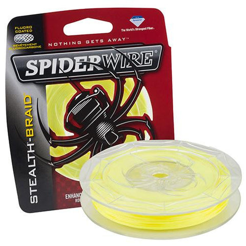 Stealth Braid Superline Line Spool - 200 Yards, 0.008" Diameter, 10 lbs Breaking Strength, Hi-Vis Yellow