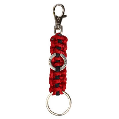 Paracord - with Clip, Red-Black