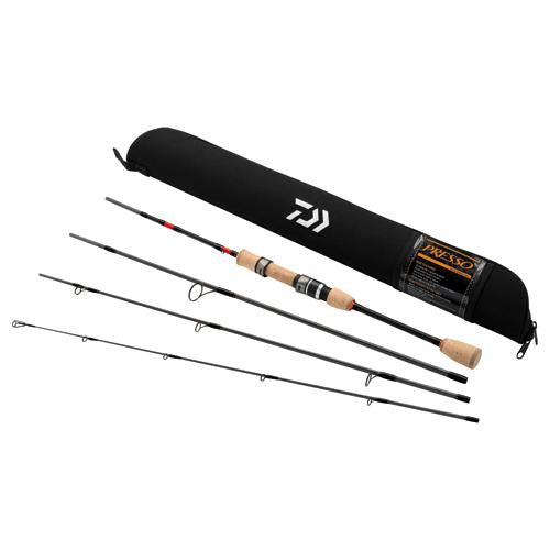 Presso Ultralight Pack Spinning Rod - 6' Length, 4 Piece Rod, Ultralight Power, Fast Action