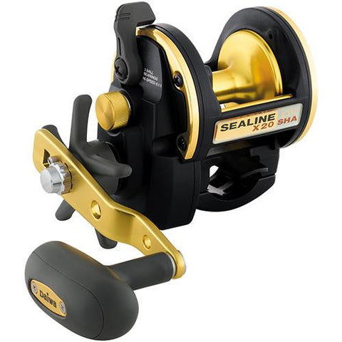 Sealine-X SHA Saltwater Conventional Reel - 20, 6.1:1 Gear Ratio, 3CRBB Bearings, 14.40 lb Max Drag, Right Hand