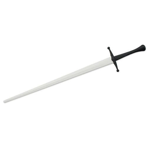 Synthetic Bastard Sparring Sword - White Blade with Black Hilt