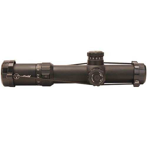 Close Combat Riflescope - 1-4x24mm, Mil-Dot 2nd Focal Plane Reticle, 30mm Tube, Black