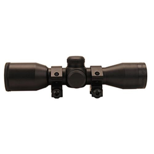 Cross Tec Compact Crossbow Scope - 4x32mm Illuminated Reticle with Rings, Black