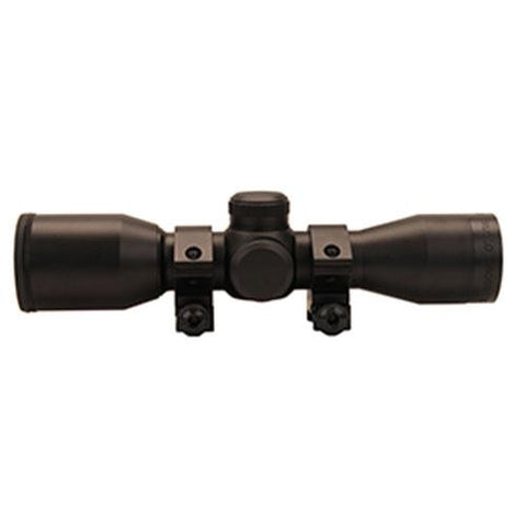 Cross Tec Compact Crossbow Scope - 4x32mm Illuminated Reticle with Rings, Black