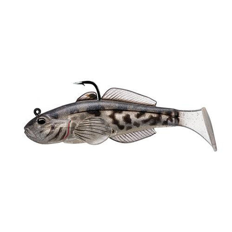 Goby Paddle Tail - Freshwater, 3 1-4", #1-0 Hook, Variable Depth, Black-Smoke