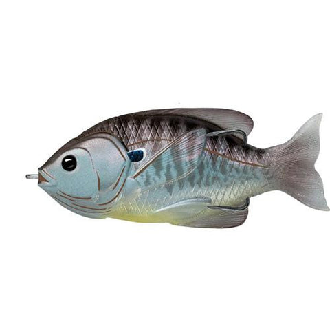 Sunfish Hollow Body - Freshwater, 3 1-2", #4-0 Hook. Topwater Depth, Blue-Metallic Bluegill