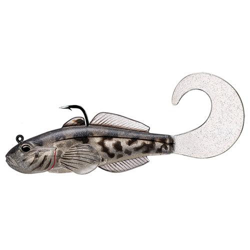 Goby Single Tail - Freshwater, 3 1-4", #1-0 Hook, Variable Depth, Black-Smoke