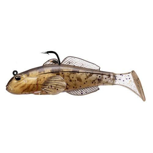 Goby Paddle Tail - Freshwater, 3 5-8", #2-0 Hook, Variable, Natural-Gold