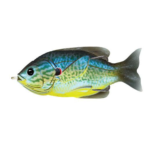 Sunfish Hollow Body - Freshwater, 3", #3-0 Hook. Topwater Depth, Blue-Yellow Pumpkinseed