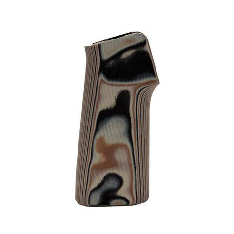 AR15-M16 15 Degree, Vertical No Finger Groove Grip - Smooth, G10 G-Mascus, Dark Earth