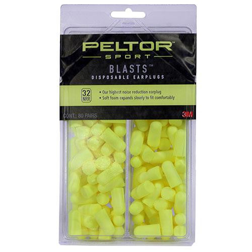 Disposable Blasts Earplugs - Neon Yellow, 80 Pair