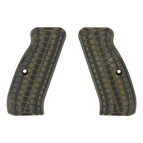 G-10 Tactical Pistol Grips - CZ 75, Green-Black Coarse