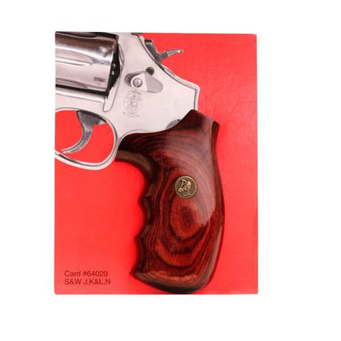 Renegade Wood Laminate Revolver Grips - Smith & Wesson N Frame, Smooth, Rosewood