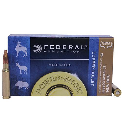 308 Winchester - Power-Shok, 150 Grains, Copper Hollow Point Lead-Free, Per 20