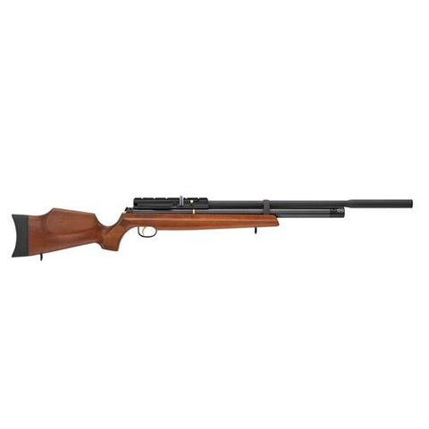 AT44W-10 Quiet Energy PCP Air Rifle - .25 Caliber, 19.40" Barrel, 9 Rounds, Walnut Stock-Black