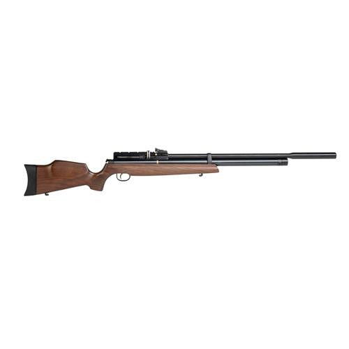 AT4410 Long Quiet Energy PCP Air Rifle - .25 Caliber, 22.80" Barrel, 9 Rounds, Walnut Stock-Black