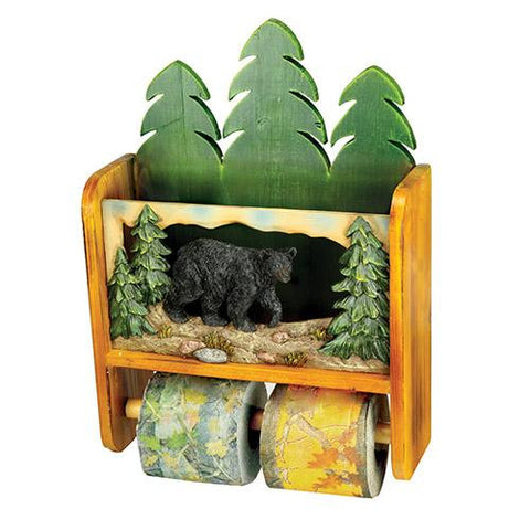 Magazine Rack with Toliet Paper Holder - Bear