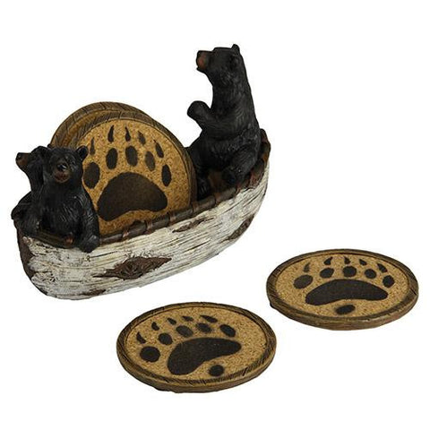 Coaster Set - Bears In Boat