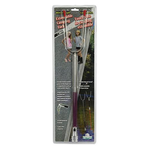 Heavy Duty Camp Fork with Flashlight, Extra Long