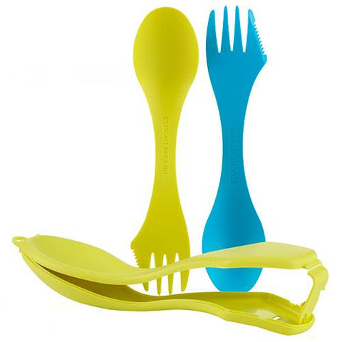 Spork N Case Plus 1 - Cyan and Lime