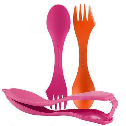 Spork N Case Plus 1 - Orange and Fuchsia