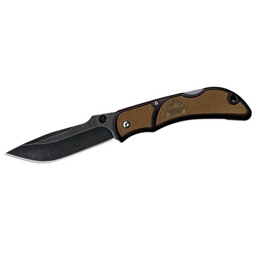 Medium Chasm Folding Knife - 3.3" Black Stonewash Plain Blade, Coyote Brown Zytel Handle, Boxed