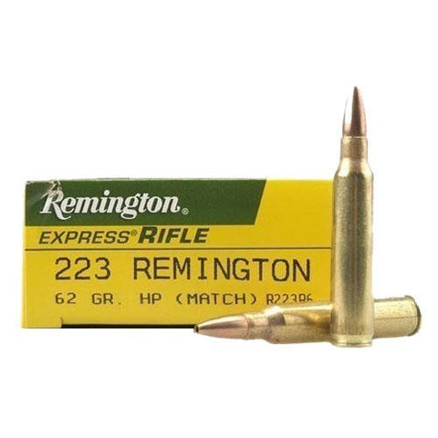 Express Rifle 223, 62 Grains, Hollow Point Match, Per 20