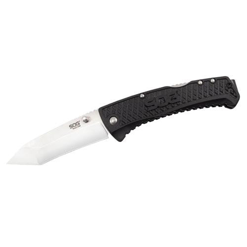 Traction - 3 1-2" Blade Length, Straight, Edge, Tanto Point, Satin Blade Finish, Clam