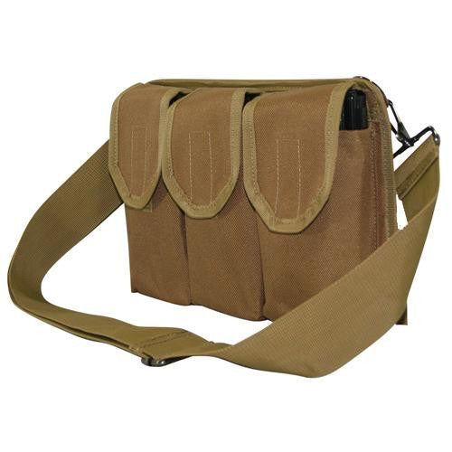 Shoulder Magazine Pouch with Belt Loop - Holds 30 Rounds .223 Magazines and 20 Round .308 Magazines, Coyote Brown