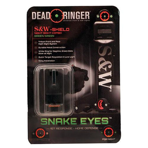 Snake Eyes Combo Sight - Smith & Wesson Shield, Green Front and Rear