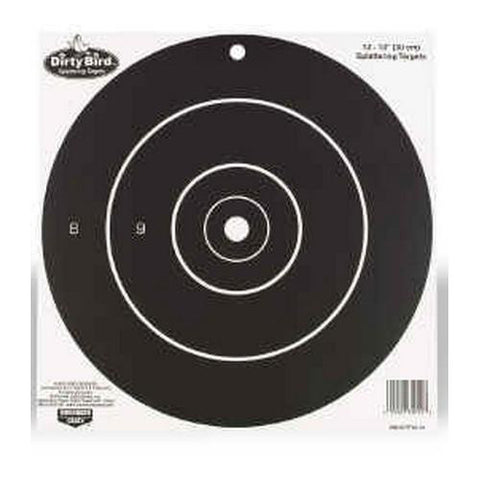 Dirty Bird Paper Targets - 12", Round, (12 Pack)