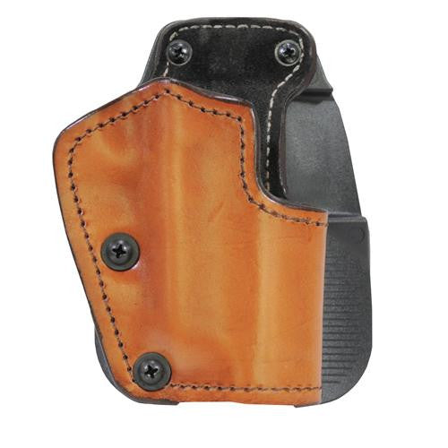 3 Layer Synthetic Leather Paddle Holster - 1911 Colt Commander, Brown, Right Hand